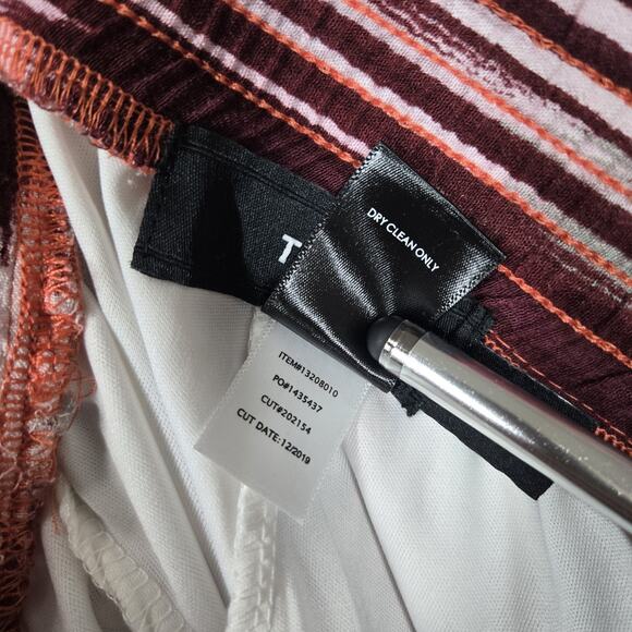 Torrid Wide Leg Crinkle Gauze High Rise Pull On Pants sz 2- 2X Multi Ikat Stripe - Picture 9 of 13